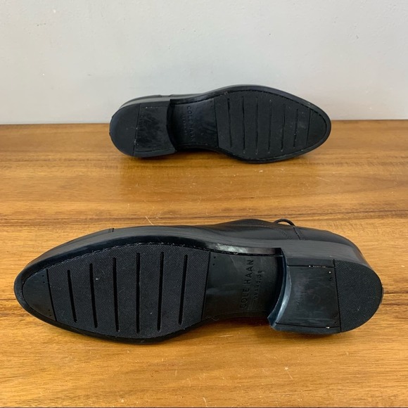 Cole Haan Mens Harrison Grand Black Leather Cap Toe Oxford Size 8 - Picture 8 of 9